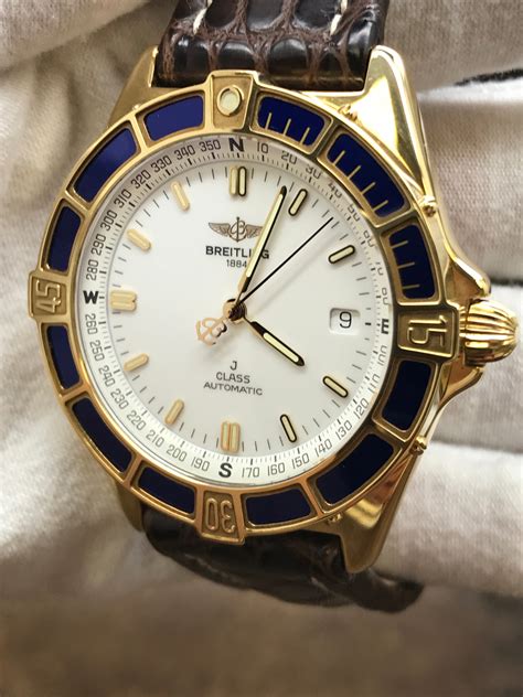 Breitling J Class Gold Chrono weiß/gold for ,944 for sale from a 